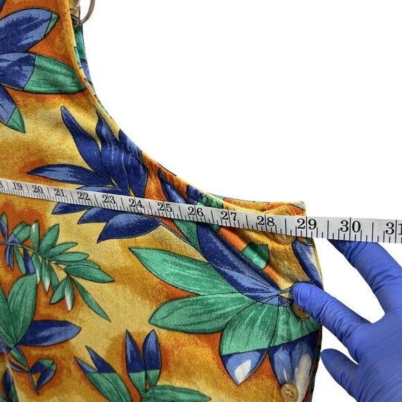 3X Tropical Sleeveless Summer Dress Comfy Flowy Vacation By Classic Elements - Picture 6 of 10